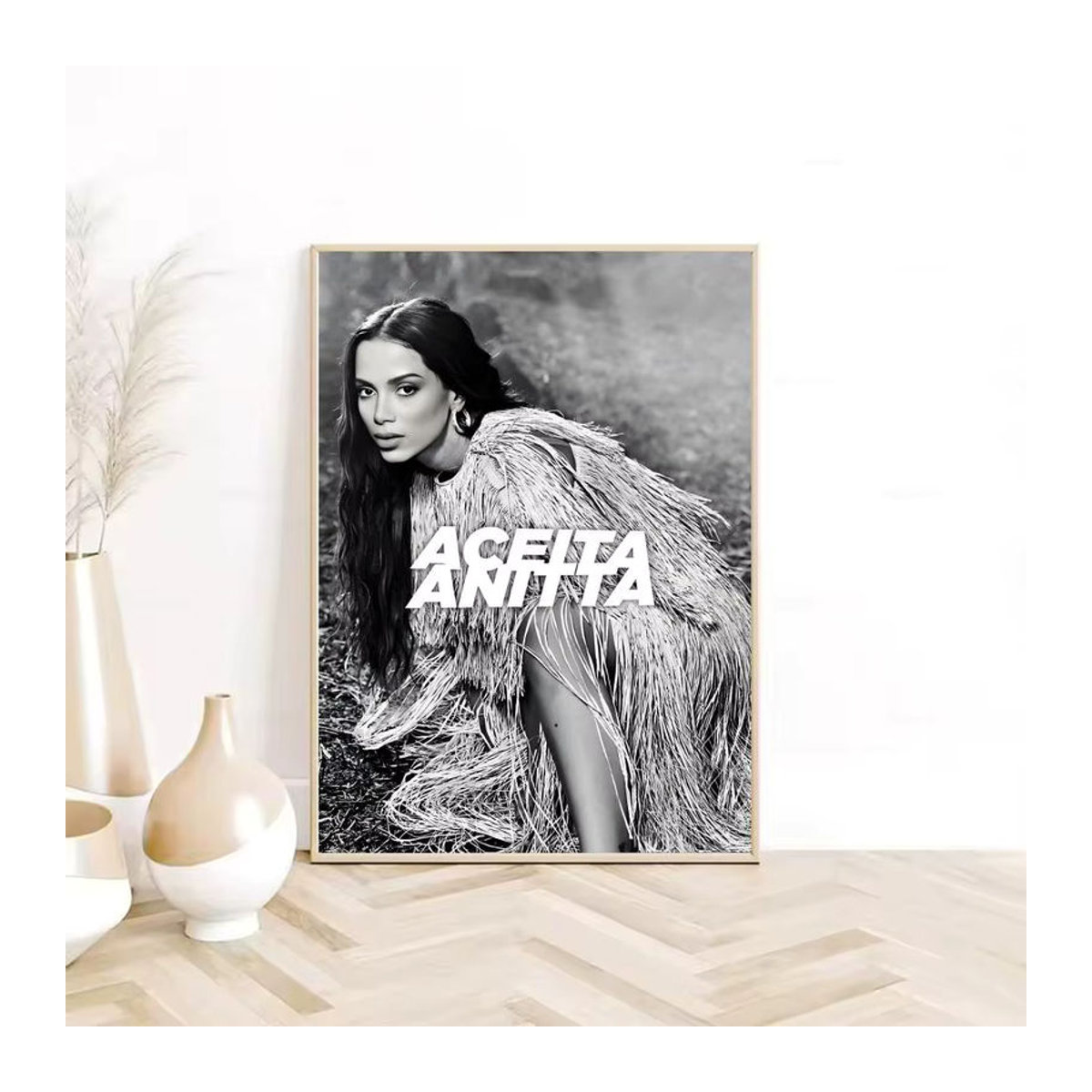 SINGER A-Anitta Poster, selbstklebender und wasserfester Kunstdruck aus Papier in Schwarz und Mehrfarbig, moderne Wanddekoration für dein Zuhause - Bild 5