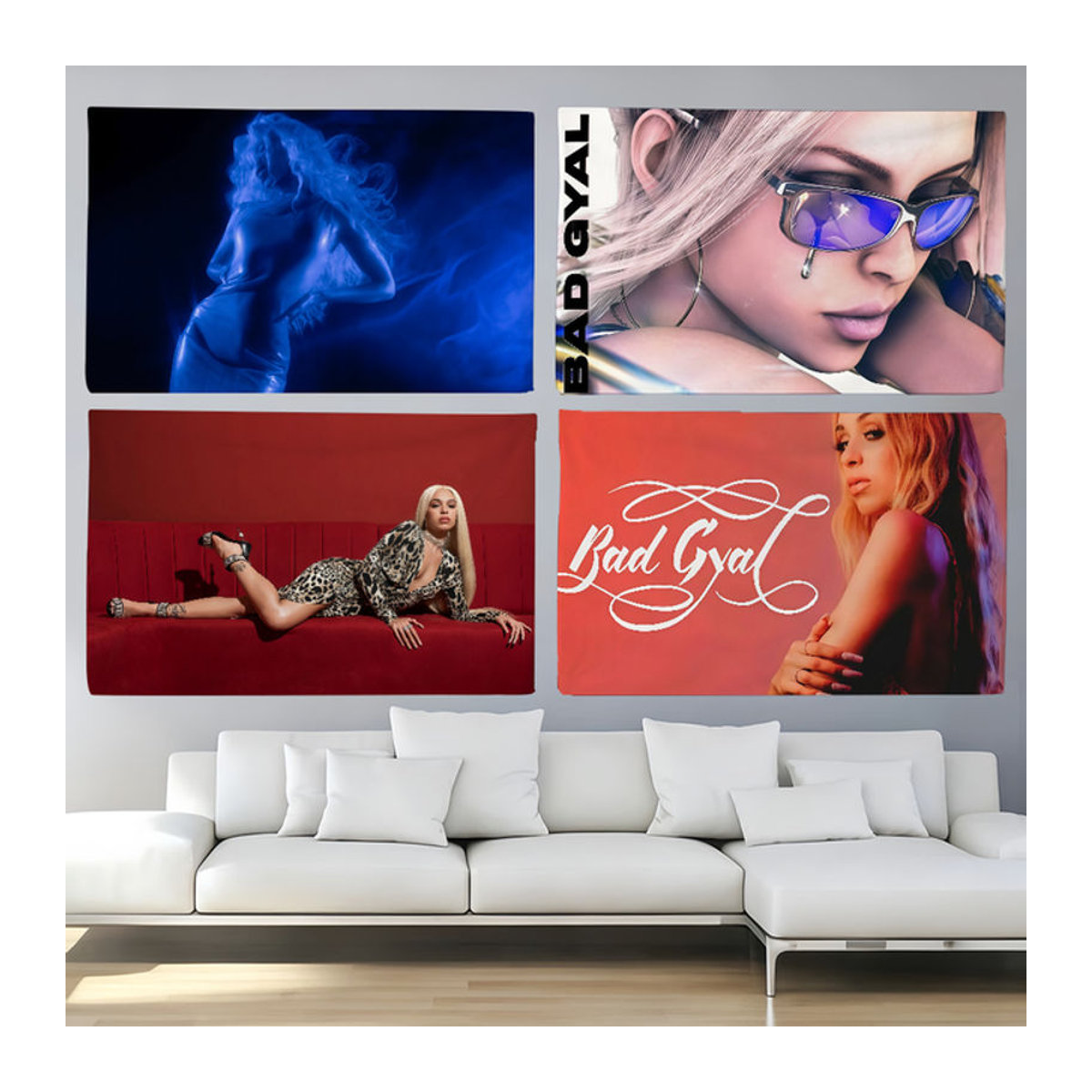 Singer B-Bad G-Gyal Flagge aus Textil, mehrfarbig, B/H: 60 x 40 cm - Bild 1