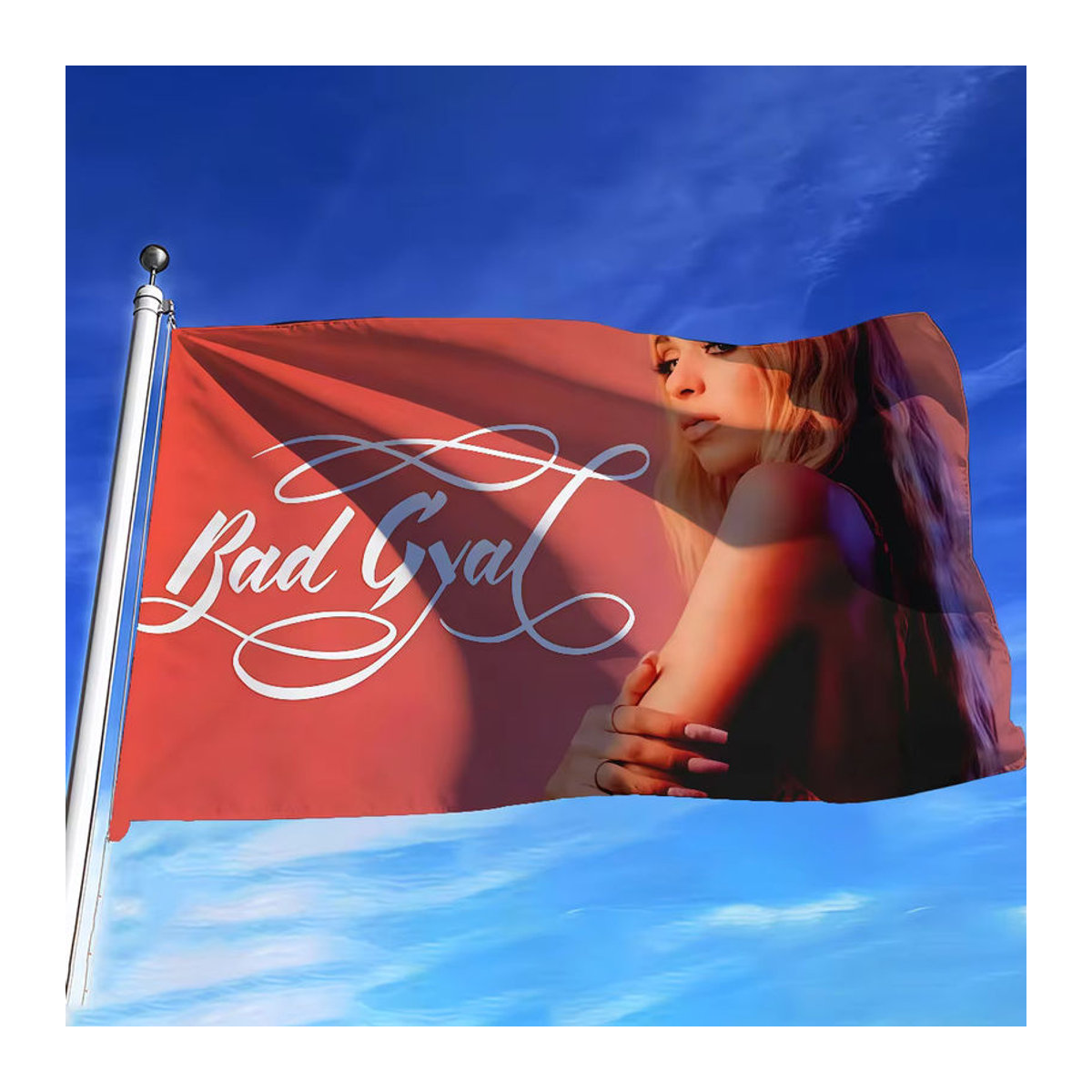 Singer B-Bad G-Gyal Flagge aus Textil, mehrfarbig, B/H: 60 x 40 cm - Bild 2