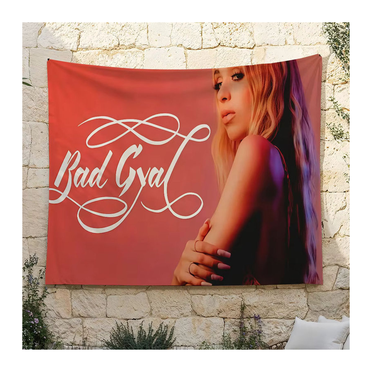 Singer B-Bad G-Gyal Flagge aus Textil, mehrfarbig, B/H: 60 x 40 cm - Bild 4