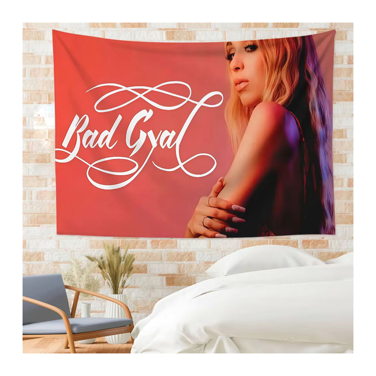 Singer B-Bad G-Gyal Flagge aus Textil, mehrfarbig, B/H: 60 x 40 cm - Bild 5