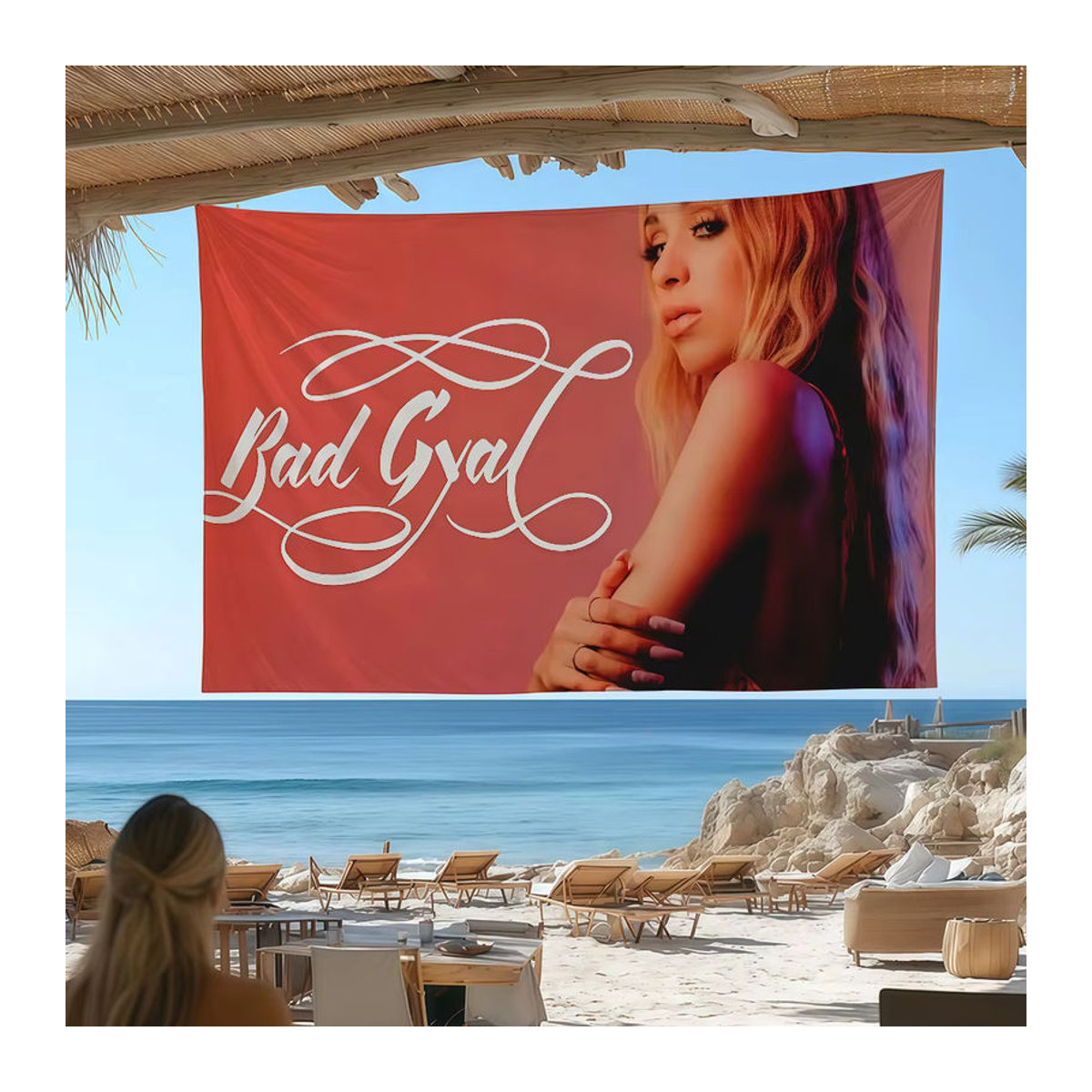 Singer B-Bad G-Gyal Flagge aus Textil, mehrfarbig, B/H: 60 x 40 cm - Bild 6
