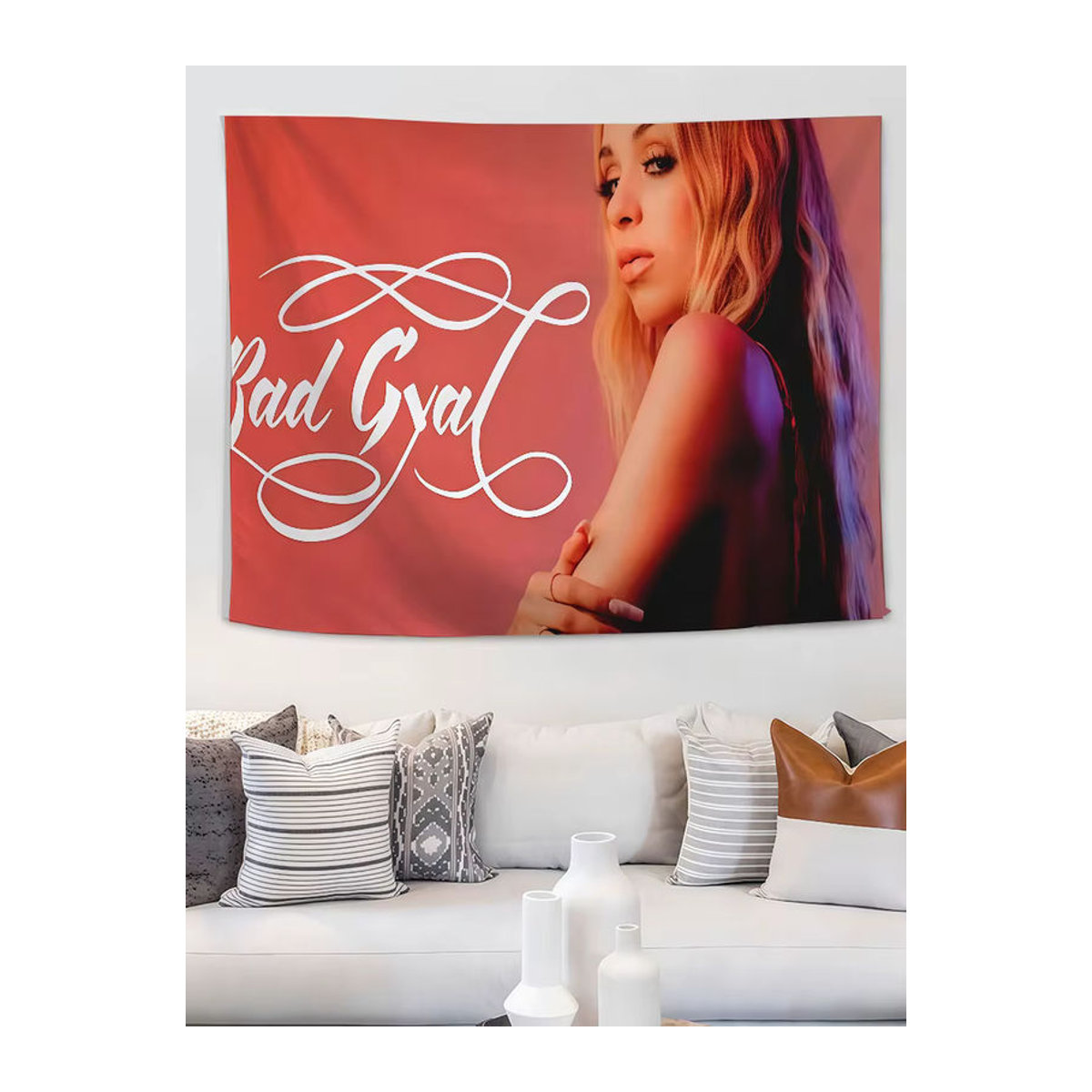 Singer B-Bad G-Gyal Flagge aus Textil, mehrfarbig, B/H: 60 x 40 cm - Bild 7