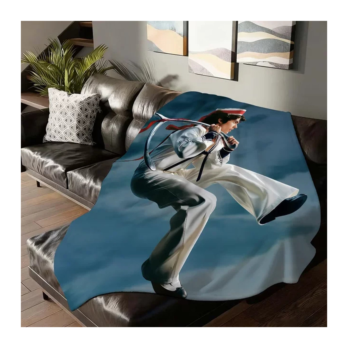 Singer Conan Fleece-Decke in Grau für Sofa, Bett und Reisen, weich und warm - Bild 1