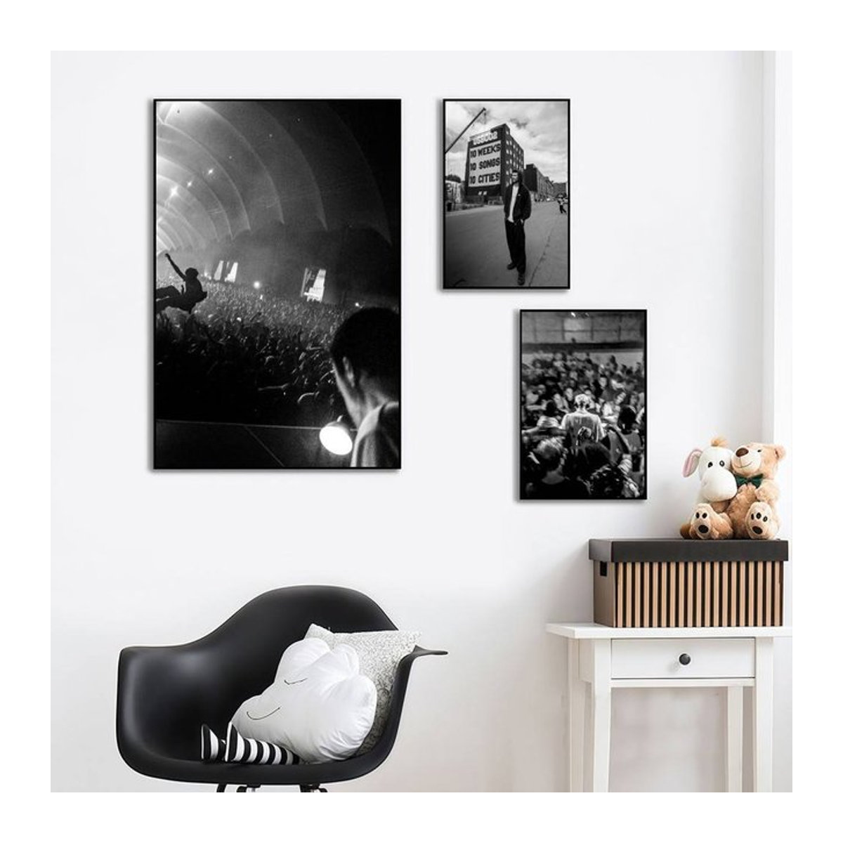 SINGER F Fred again Album Poster-Aufkleber Schwarz, Rechteckig, B: 35 cm, H: 25 cm, T: 25 cm - Bild 1