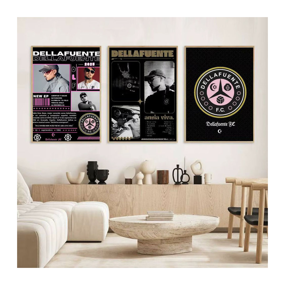 Singer FC D-Delafuente HD-Poster, selbstklebend, mehrfarbig, Porträt, Papier, Hochformat - Bild 1