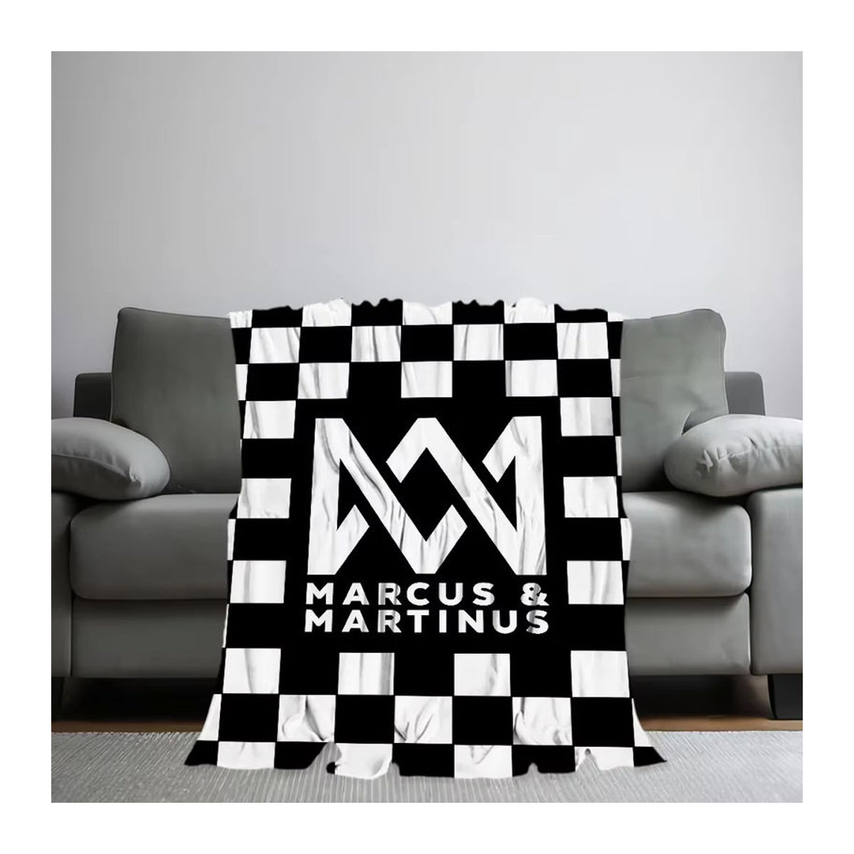 Singer M-Marcus und Martinus Plüschdecke aus Fleece in Mehrfarbig für Sofa und Schlafzimmer - Bild 2