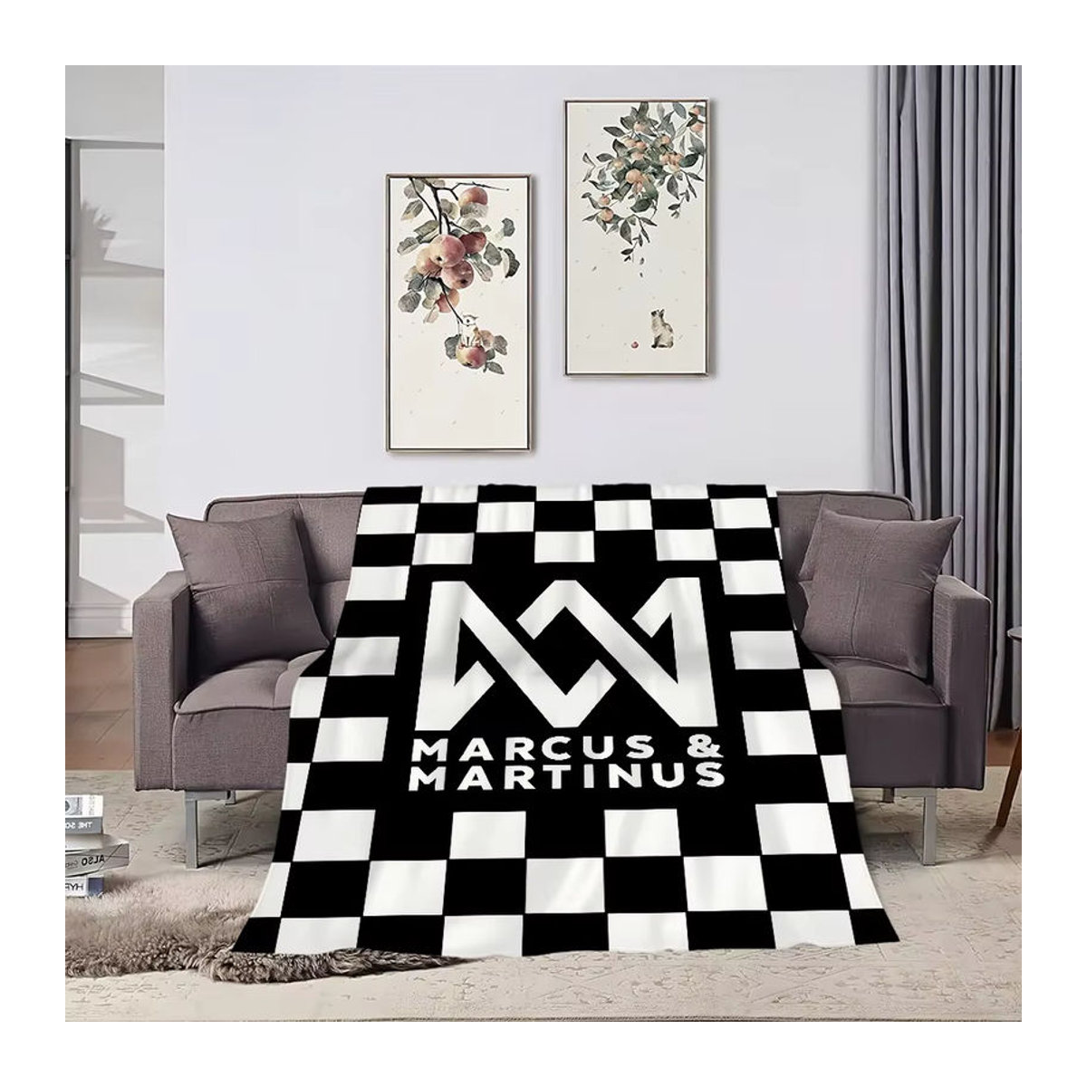 Singer M-Marcus und Martinus Plüschdecke aus Fleece in Mehrfarbig für Sofa und Schlafzimmer - Bild 4