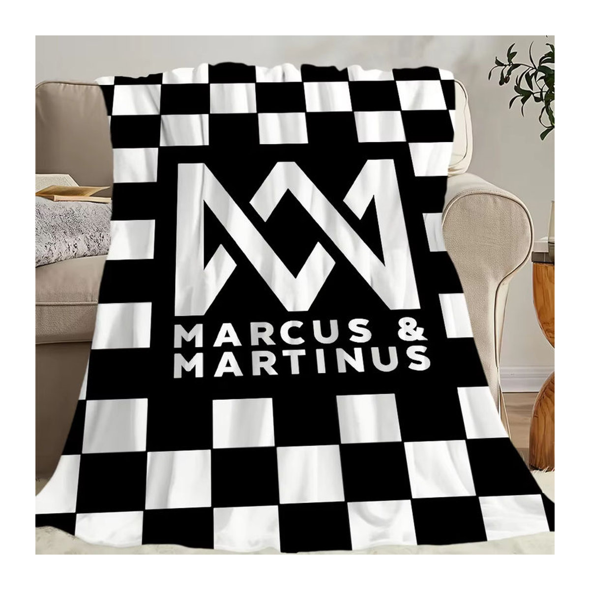 Singer M-Marcus und Martinus Plüschdecke aus Fleece in Mehrfarbig für Sofa und Schlafzimmer - Bild 6