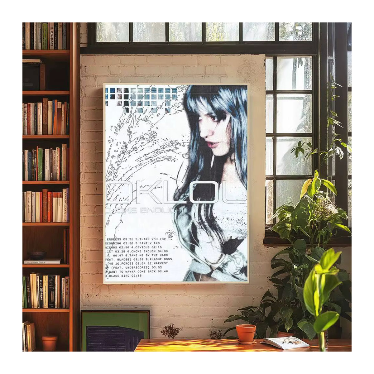 Singer Oklou Choke Enough Anime-Poster, selbstklebender Mehrfarbig-Druck auf Papier, Kawaii Wanddekoration im Hochformat - Bild 5