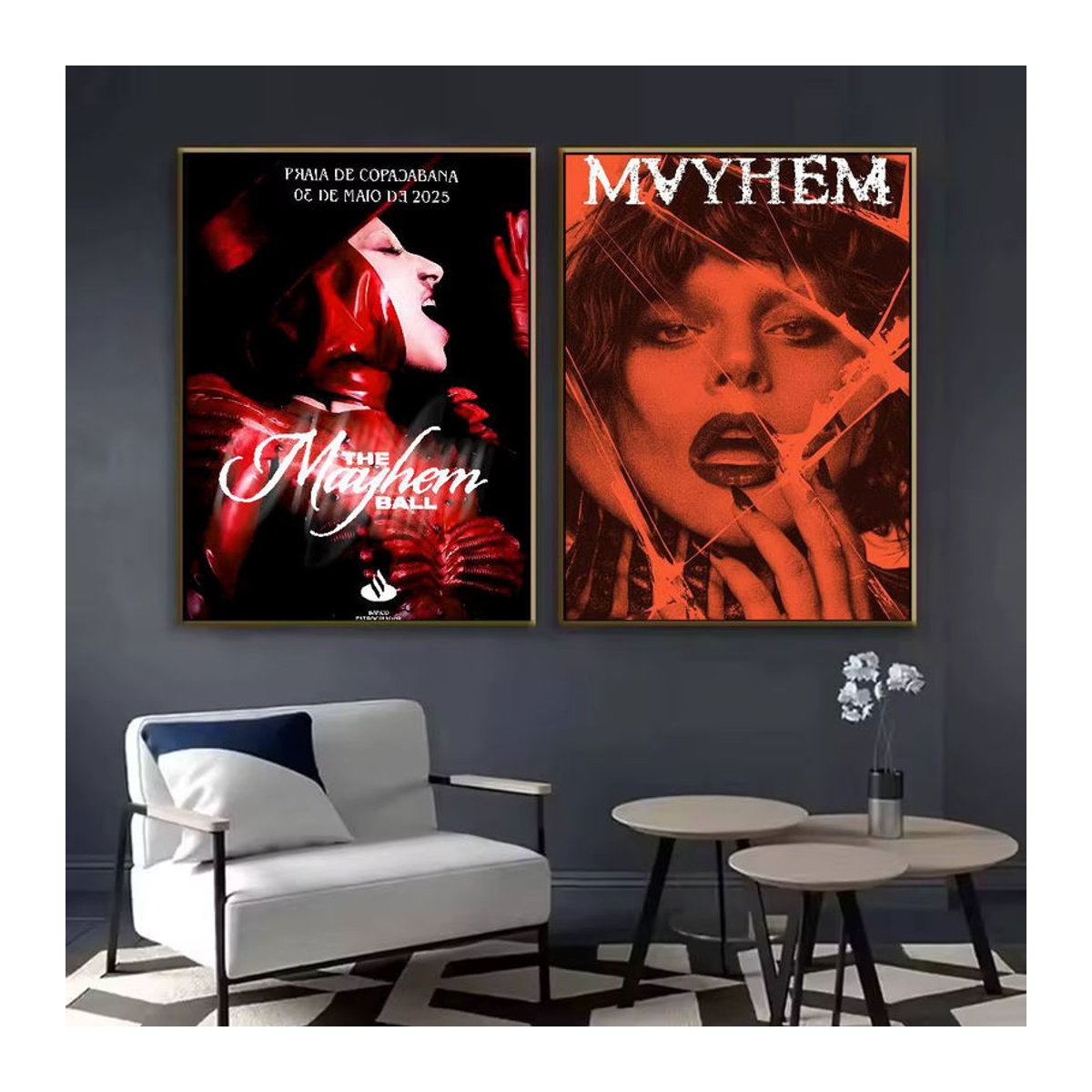 SingerPoster Klebriger Wandkunstdruck Lady Gaga Mayhem, wasserfestes Wandbild in Mehrfarbig, modernes ästhetisches Dekor für Wohnzimmer und Schlafzimmer - Bild 5
