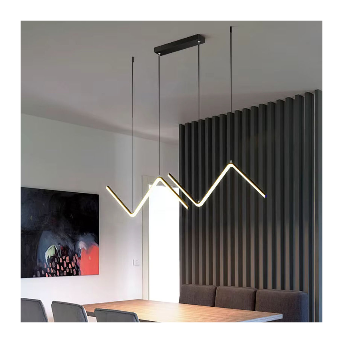 Sinn Pendelleuchte aus Aluminium in Schwarz – Modernes und minimalistisches Design für dein Esszimmer oder Restaurant - Bild 2