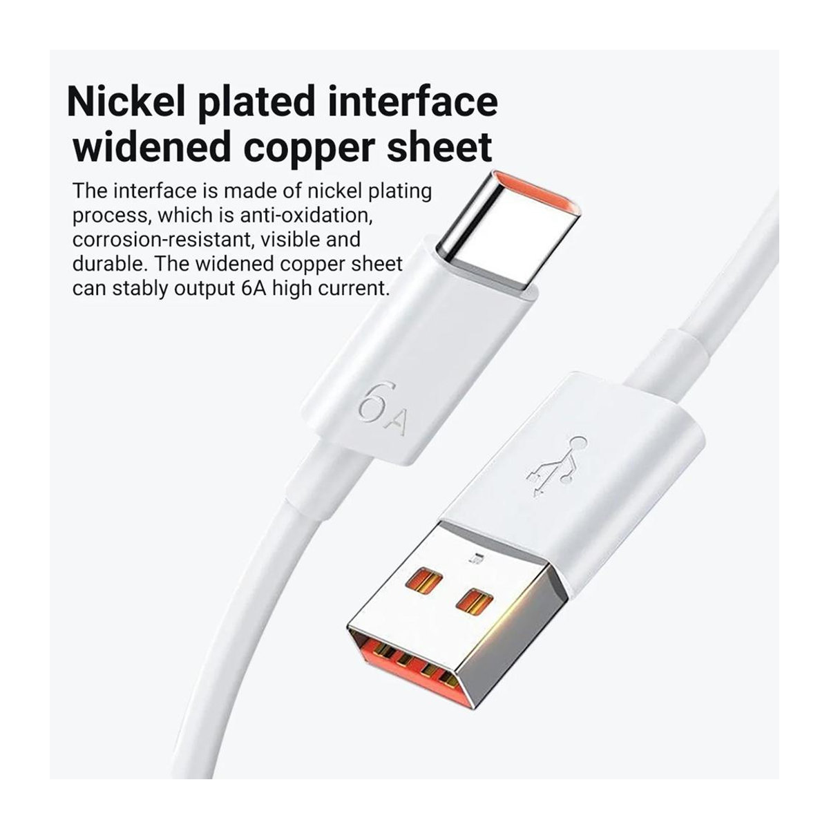Sinpar 3C Gadgets Wandladegerät mit 66W Schnellladefunktion und 1m Typ C USB Kabel in Weiß - Bild 1