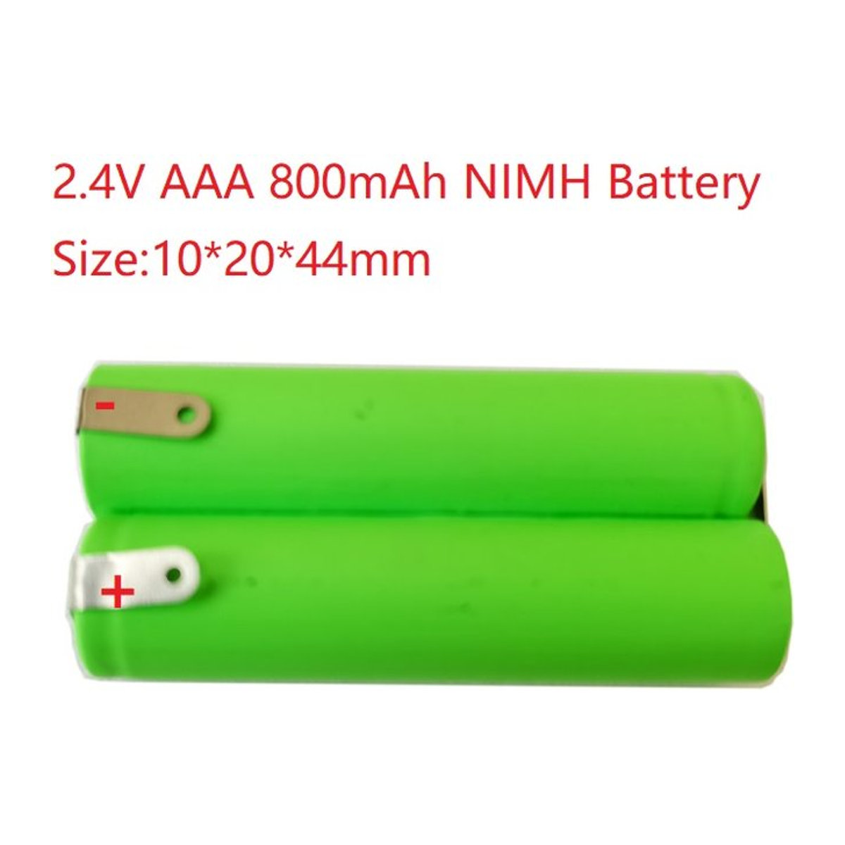 SIRYAKKU AAA NiMH Akku 2,4 V 800mAh Grün für YS534/17 Wasser Pik WP-900 und Remington Barba Trimmer Rasierer, B/H/T: 10 x 20 x 44 mm - Bild 1