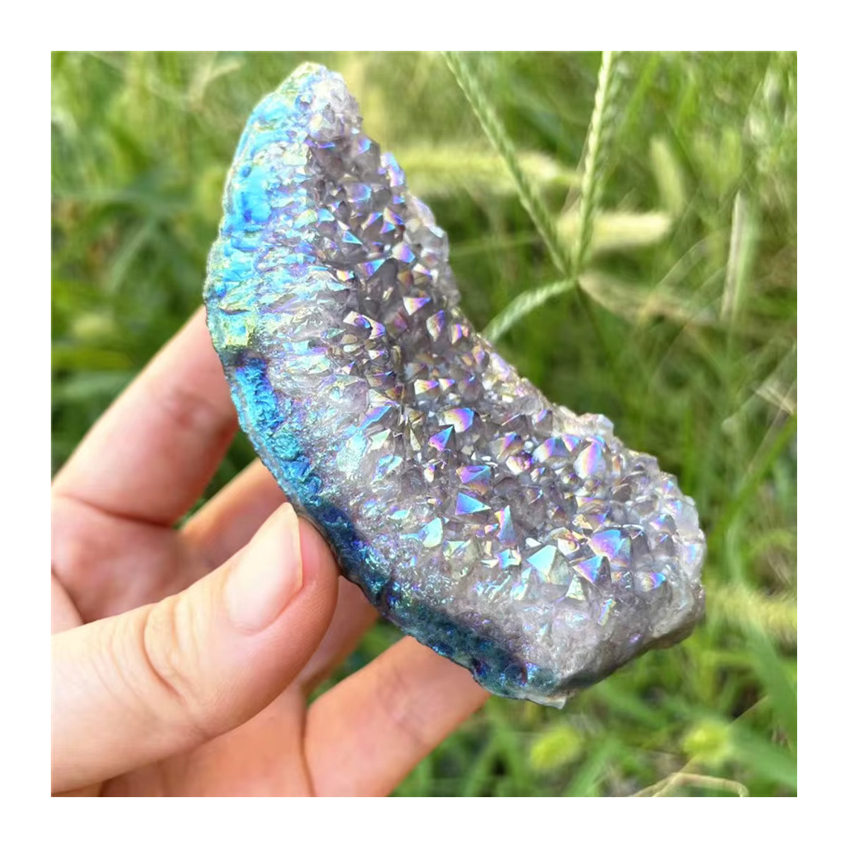 Sisterstone Amethyst Cluster Engel Aura Quarz Kristall Stein in Lila - Bild 2