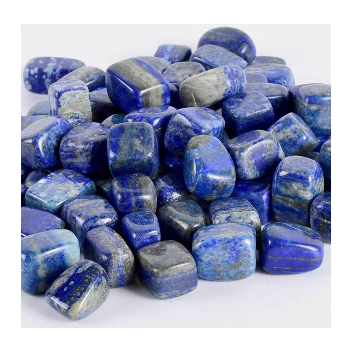 Sisterstone Natürliche Lapislazuli Trommelsteine in Blau und Grau als rohe Mineralproben für Heimdekoration und DIY-Schmuck - Bild 1