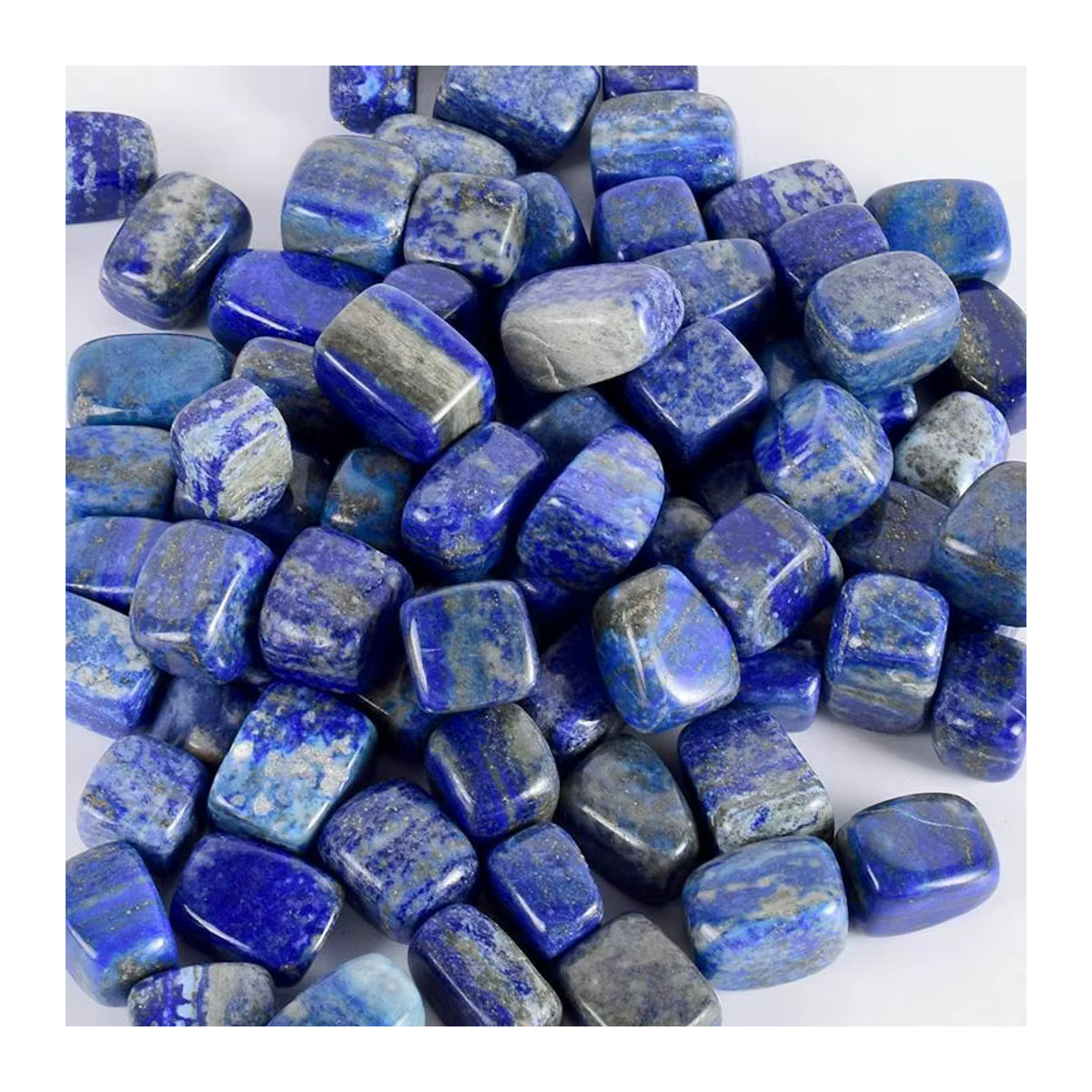 Sisterstone Natürliche Lapislazuli Trommelsteine in Blau und Grau als rohe Mineralproben für Heimdekoration und DIY-Schmuck - Bild 2