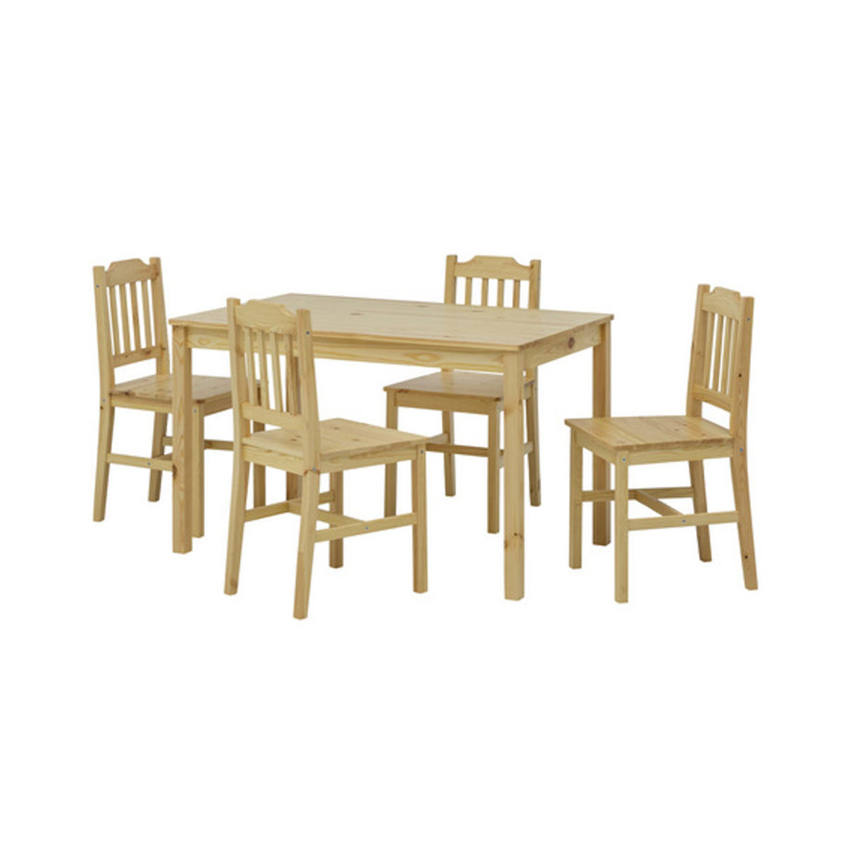 SIT Essgruppe aus Kiefernholz in Natur und Beige, klassisches Design - Bild 2