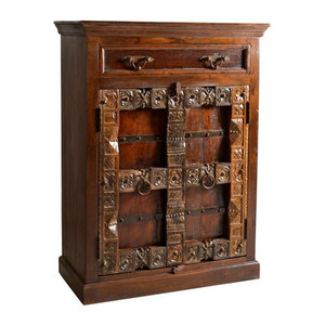SIT Highboard ALMIRAH aus braunem Altholz, B/T/H: 120 x 45 x 90 cm