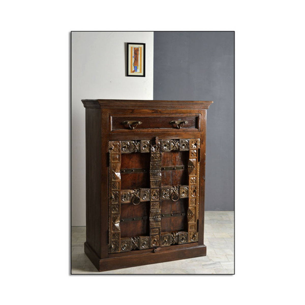 SIT Highboard ALMIRAH aus braunem Altholz, B/T/H: 120 x 45 x 90 cm - Bild 3