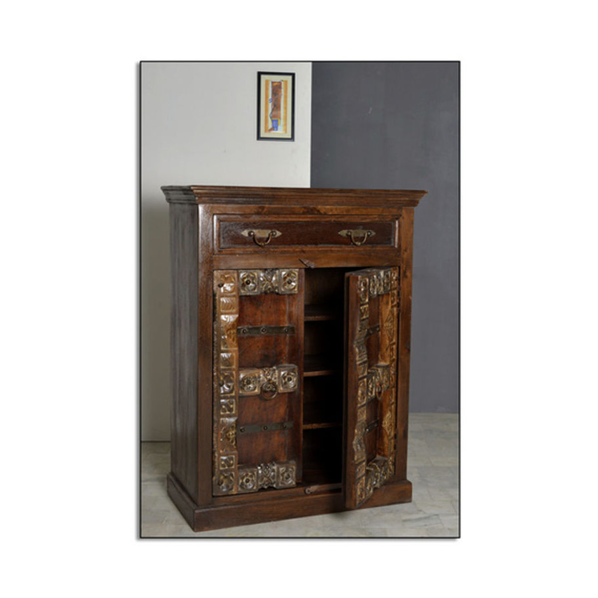 SIT Highboard ALMIRAH aus braunem Altholz, B/T/H: 120 x 45 x 90 cm - Bild 4