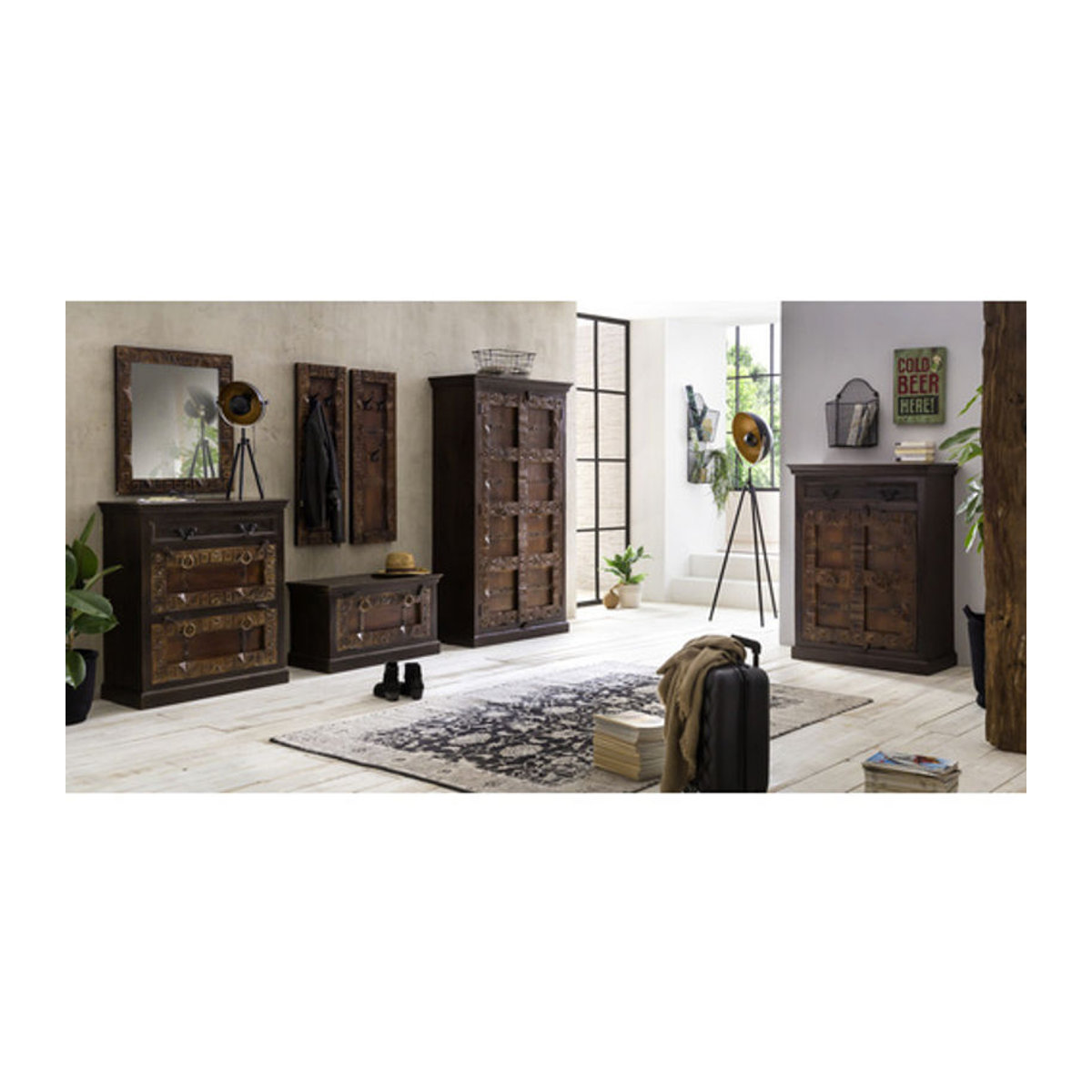 SIT Highboard ALMIRAH aus braunem Altholz, B/T/H: 120 x 45 x 90 cm - Bild 5