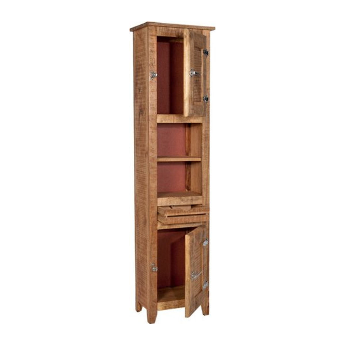 SIT Hochschrank FRIGO aus Mangoholz in Braun im Landhausstil, 2-türig - Bild 1