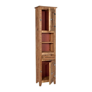 SIT Hochschrank FRIGO aus Mangoholz in Braun im Landhausstil, 2-türig