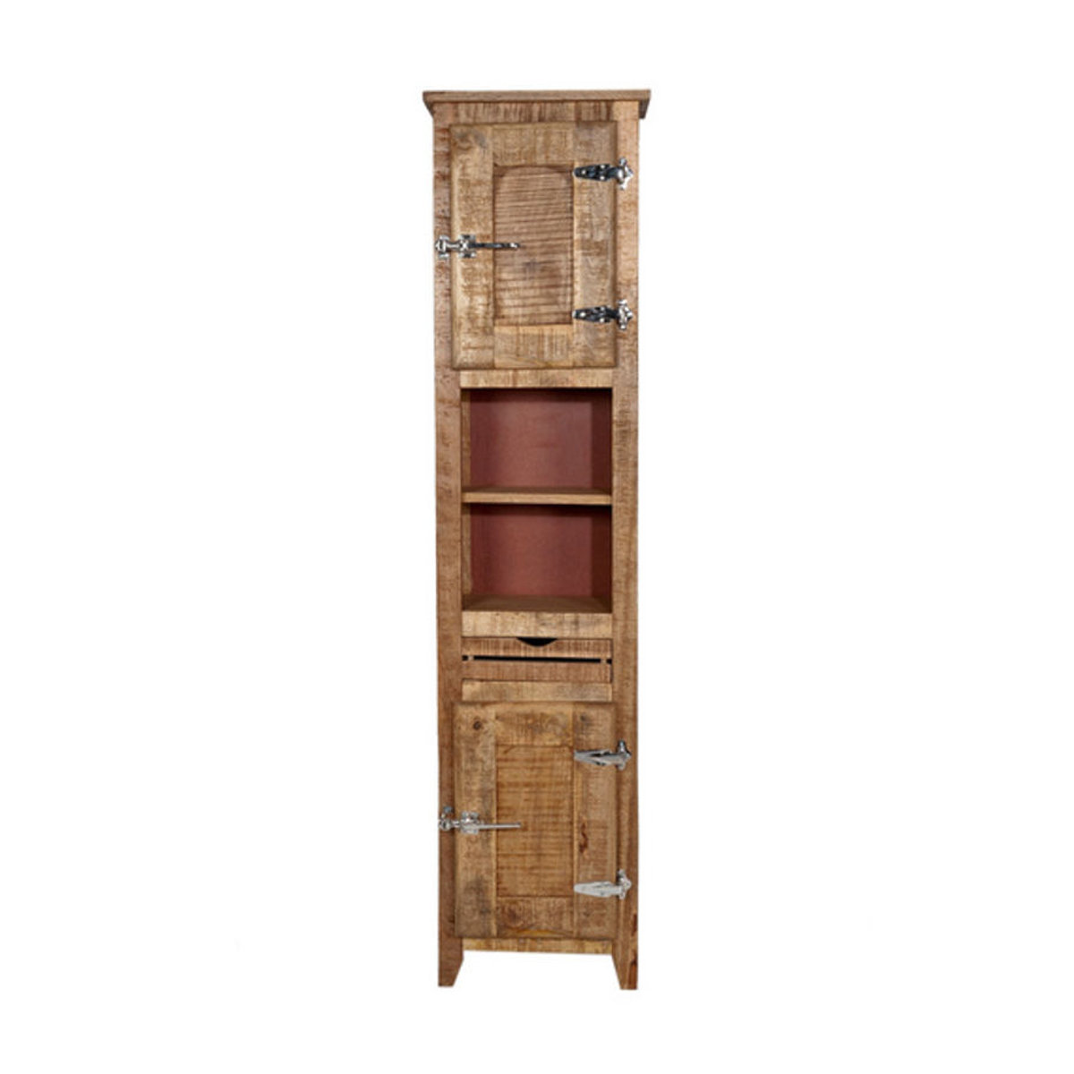 SIT Hochschrank FRIGO aus Mangoholz in Braun im Landhausstil, 2-türig - Bild 3