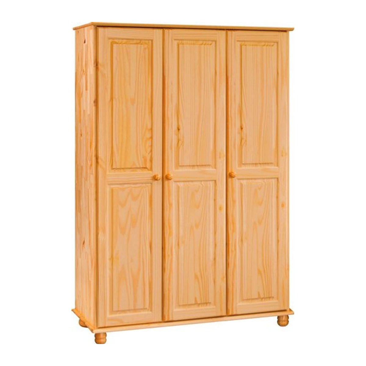SIT Kleiderschrank aus Kiefernholz in Braun im Landhausstil mit Drehtüren, B/H/T: 120 x 178 x 52 cm - Bild 1