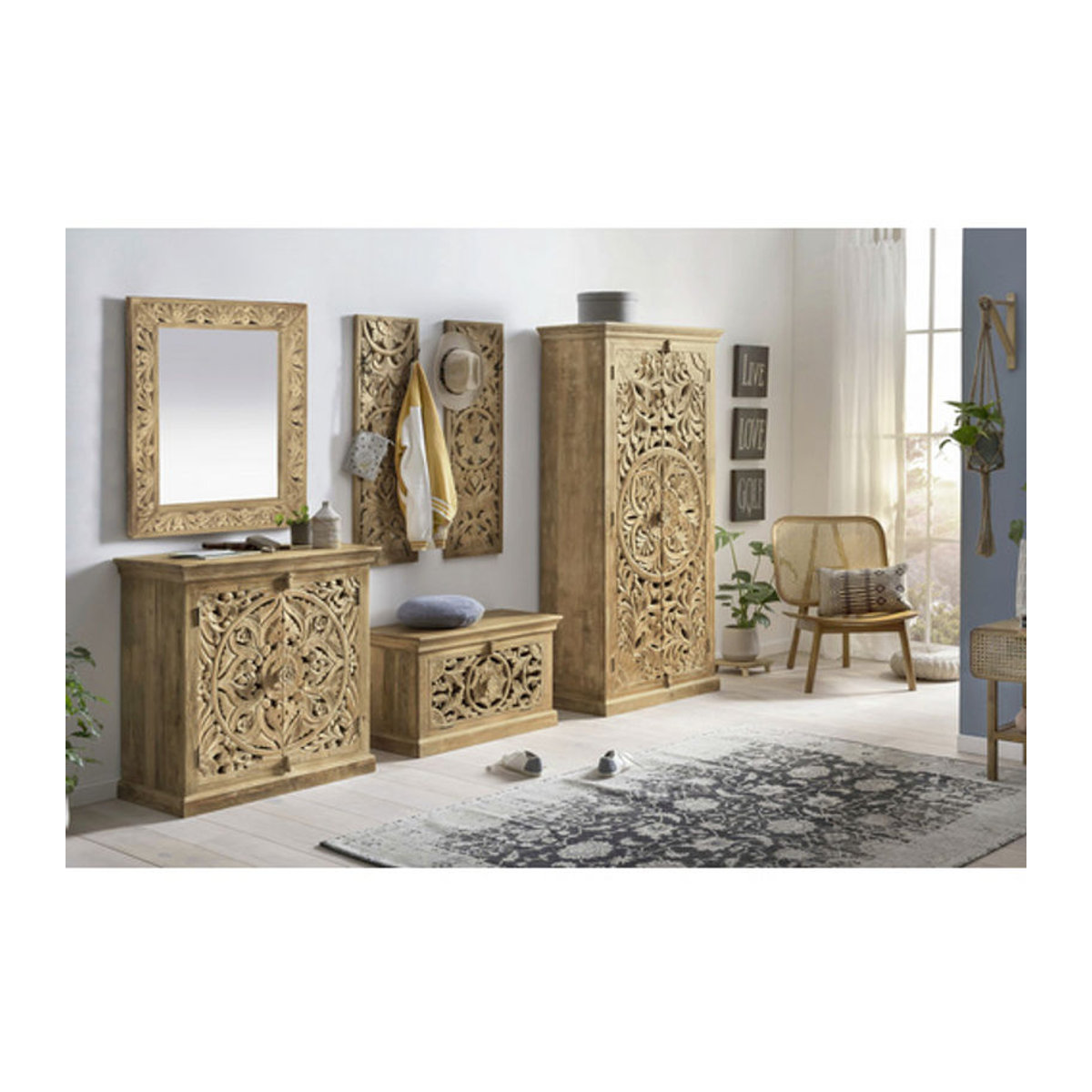 SIT Kommode LAKADEE aus Mangoholz in Braun im Bohemian Stil - Bild 1