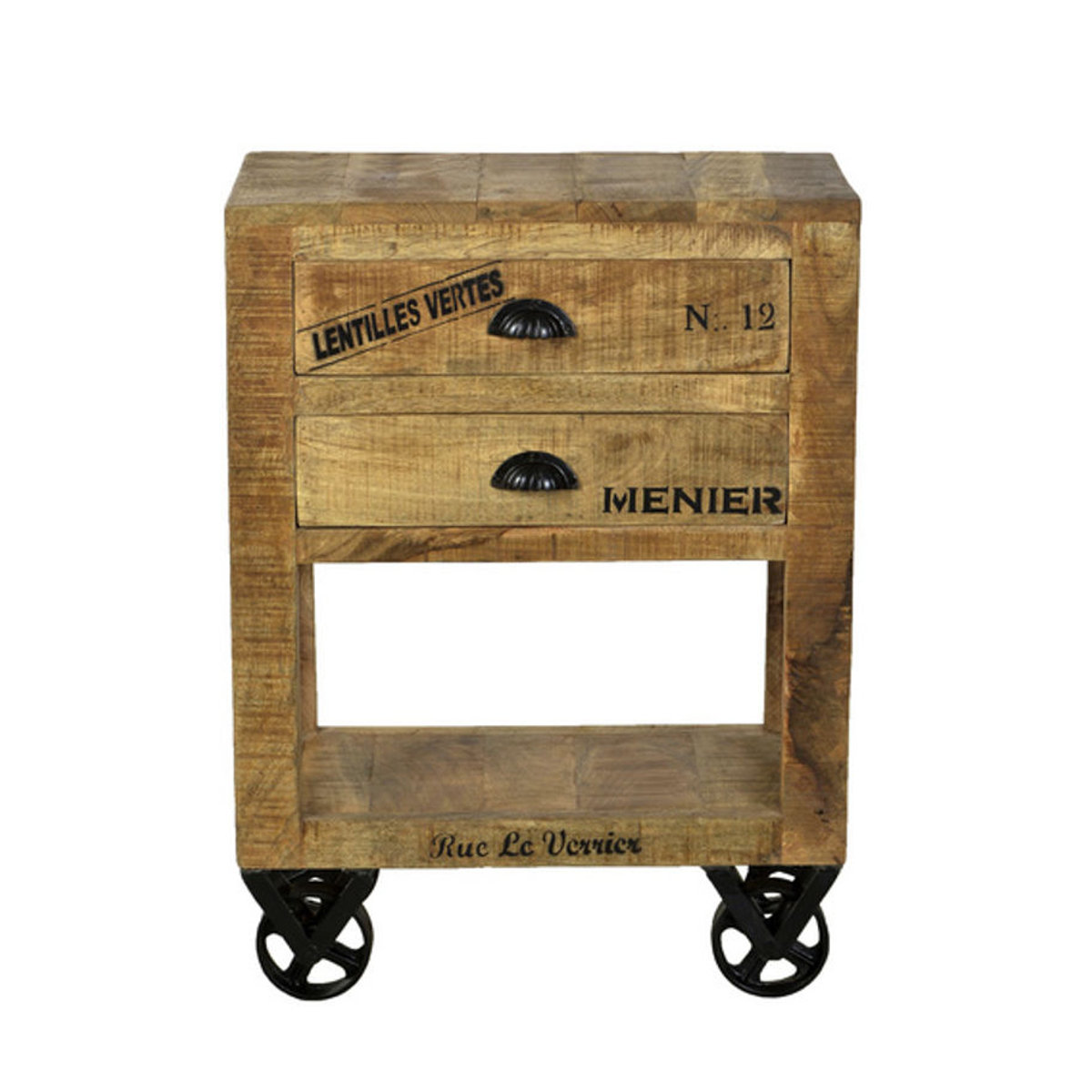 SIT Kommode RUSTIC aus Mangoholz und Metall im Industrial Design, Braun/Schwarz/Natur, B/T/H: 80 x 30 x 60 cm - Bild 3
