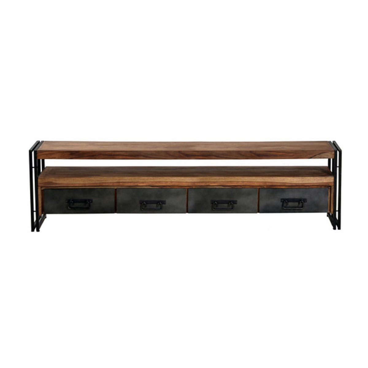 SIT Lowboard PANAMA im Industrial Design aus Akazienholz und Metall, Braun, B/T/H: 200 x 40 x 55 cm - Bild 2