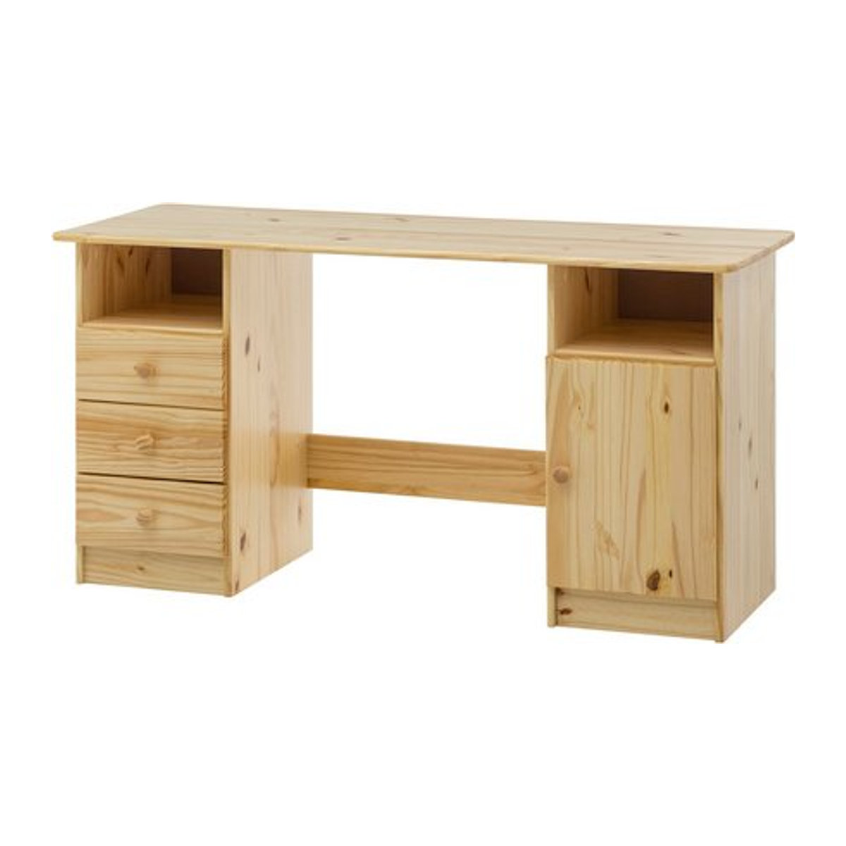 SIT Schreibtisch aus Kiefernholz in Natur und Beige im skandinavischen Design, B: 144 cm, T: 73 cm, H: 54 cm - Bild 1