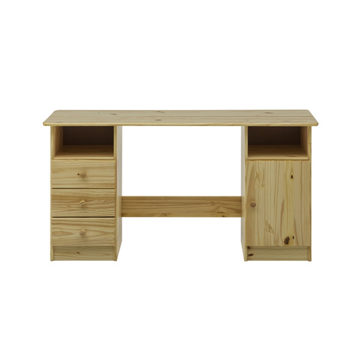SIT Schreibtisch aus Kiefernholz in Natur und Beige im skandinavischen Design, B: 144 cm, T: 73 cm, H: 54 cm - Bild 2