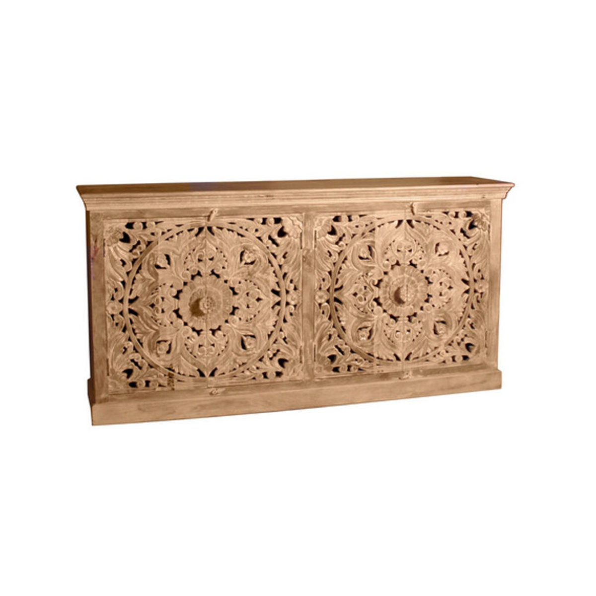 SIT Sideboard LAKADEE aus Mangoholz in Natur und Beige, Bohemian Stil, B: 180 cm, H: 90 cm, T: 65 cm - Bild 4