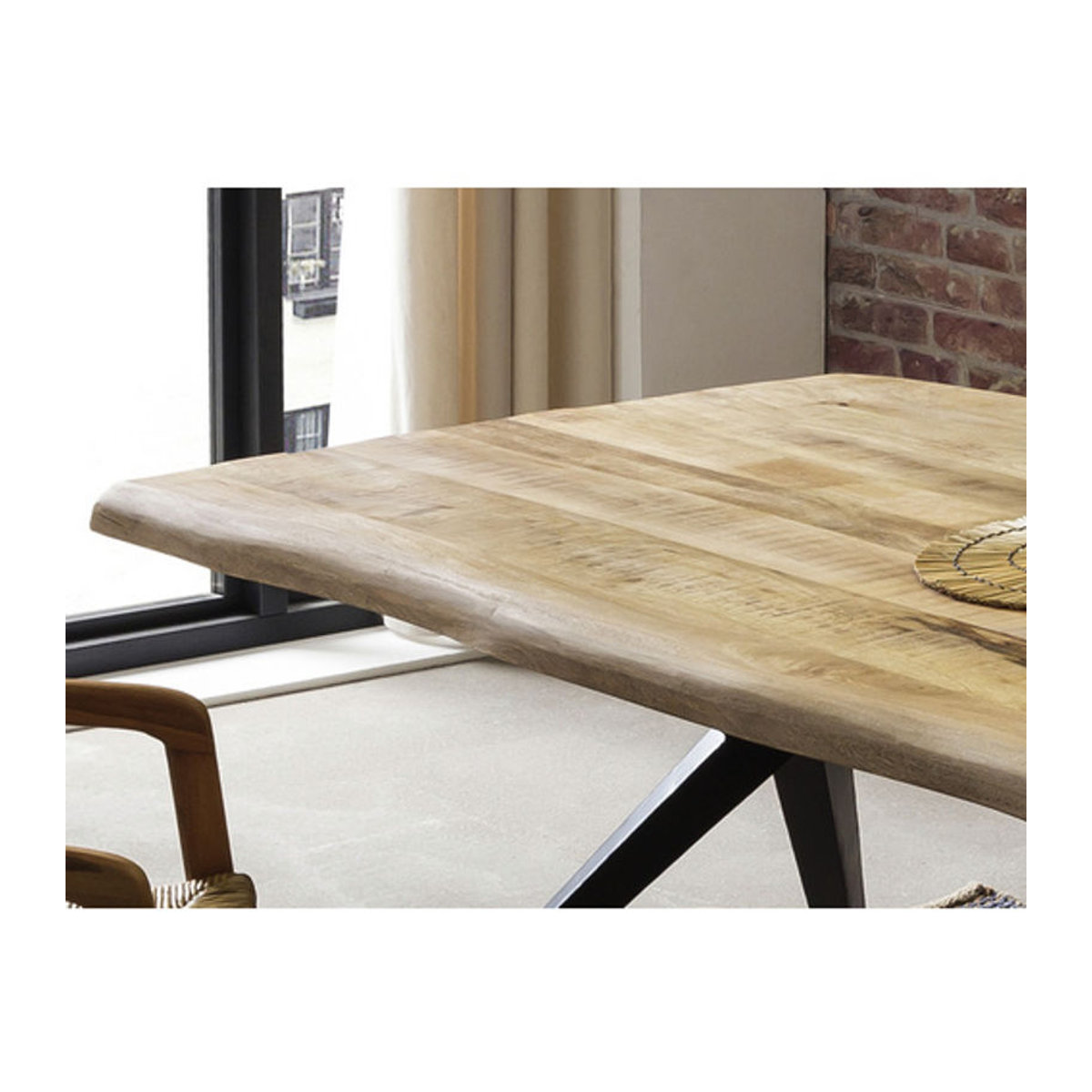 SIT Tisch TABLES & CO im Industrial Design aus Holz und Metall, Farbe: Braun, H x T: 78 x 100 cm - Bild 1