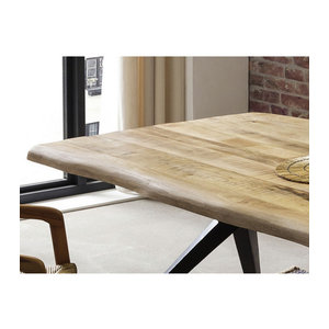 SIT Tisch TABLES & CO im Industrial Design aus Holz und Metall, Farbe: Braun, H x T: 78 x 100 cm