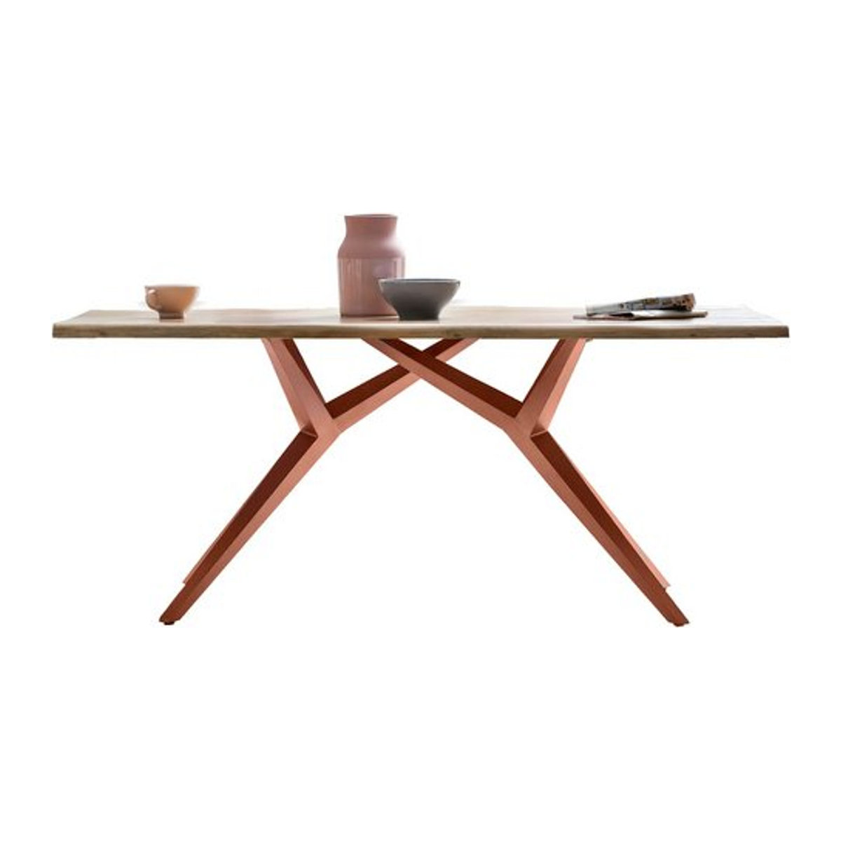 SIT Tisch TABLES & CO in Braun und Natur aus Holz und Metall, Rechteckig, H x T: 73 x 100 cm - Bild 1