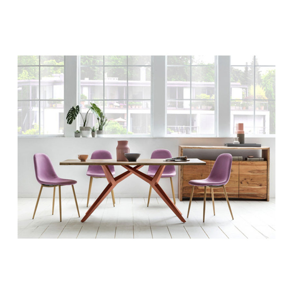 SIT Tisch TABLES & CO in Braun und Natur aus Holz und Metall, Rechteckig, H x T: 73 x 100 cm - Bild 2