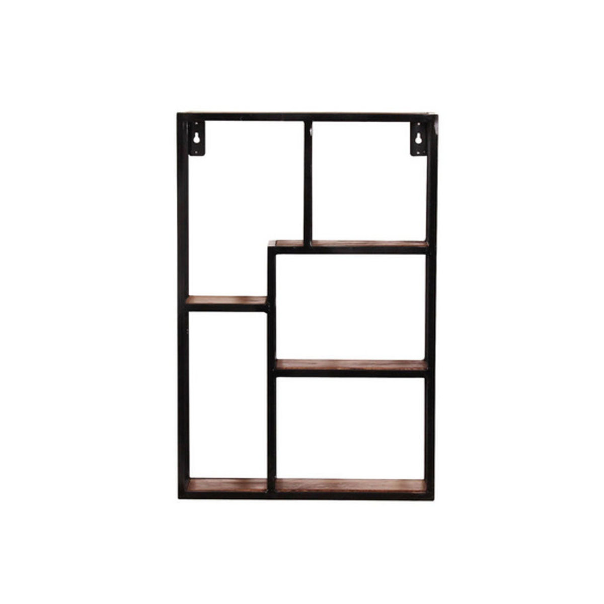 SIT Wandregal PANAMA im Industrial Design mit 4 Fachböden aus Holz und Metall, Farbe: Braun, B: 60 cm, H: 40 cm, T: 13 cm - Bild 2
