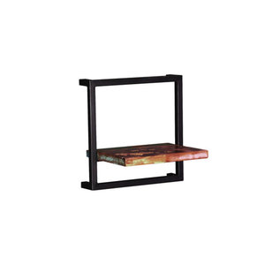 SIT Wandregal RIVERBOAT aus Holz und Metall in Bunt und Schwarz im Industrial Design, B/H/T: 35 x 20 x 25 cm