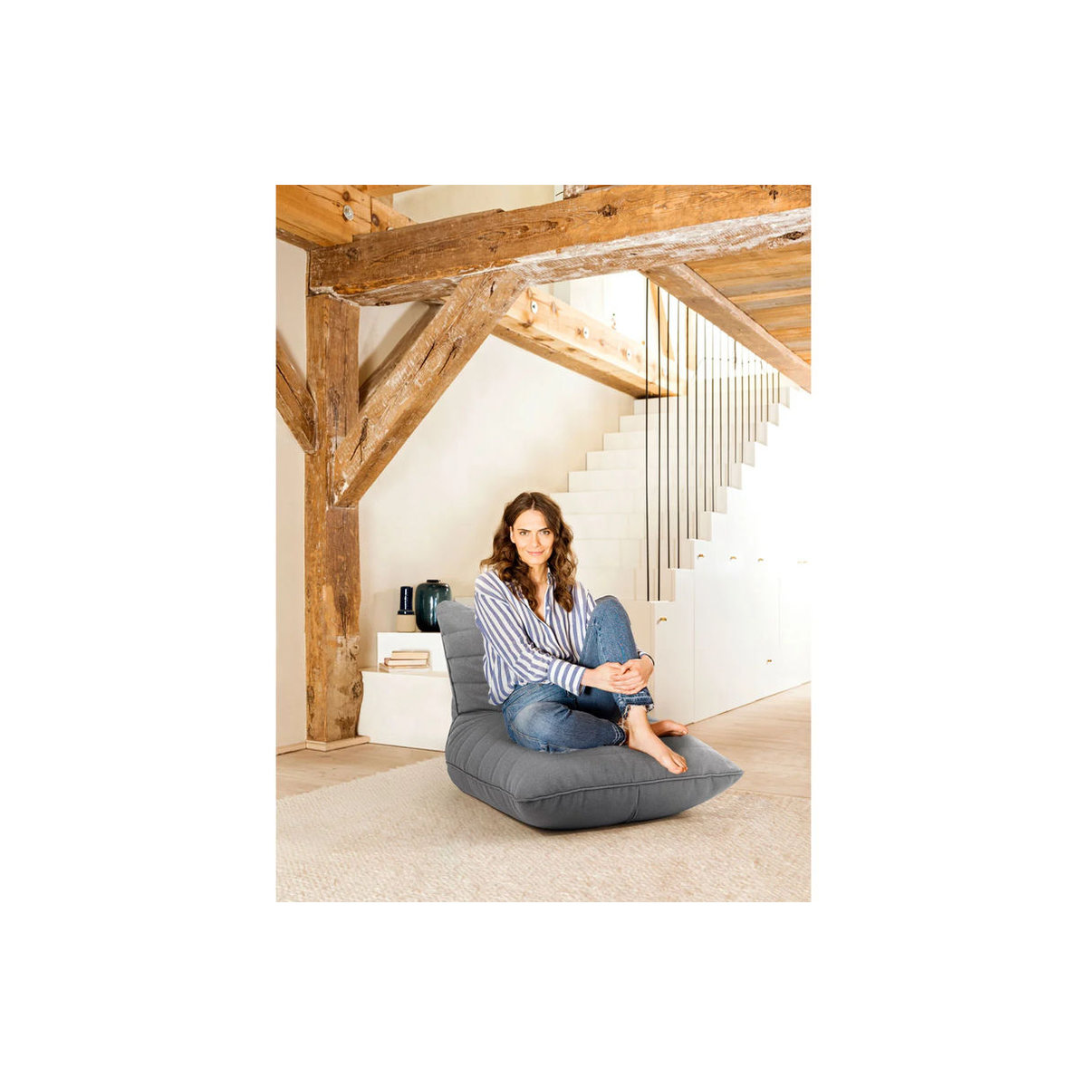 Sitting Point Sitzsack CANVAS Tango in Grau aus Polyester, B/H/T: 82 x 90 x 75 cm - Bild 2