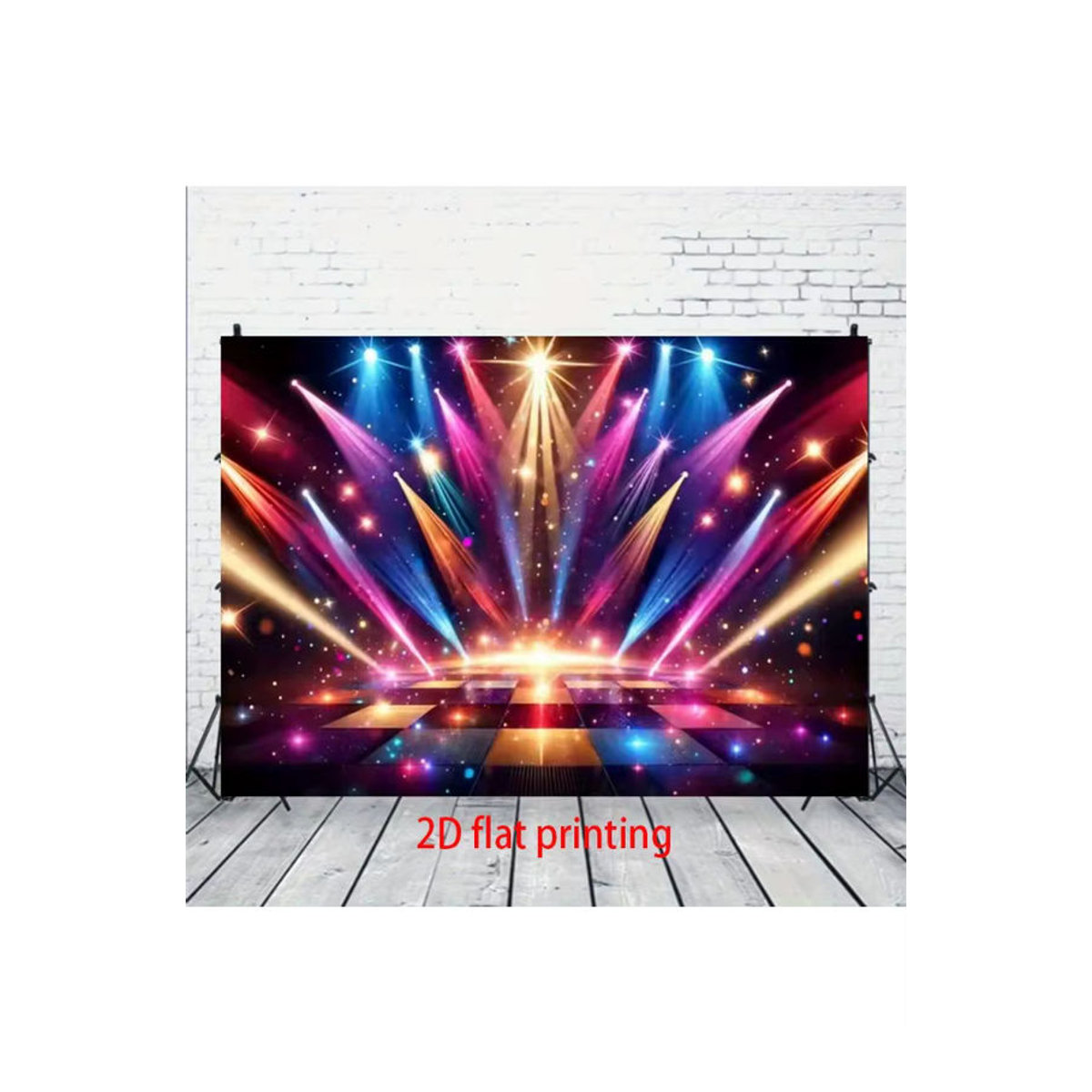 sjs 2D-Banner mit Disco-Bühnenmuster und abstraktem Design in Mehrfarbig für Tanzparty-Dekorationen - Bild 6