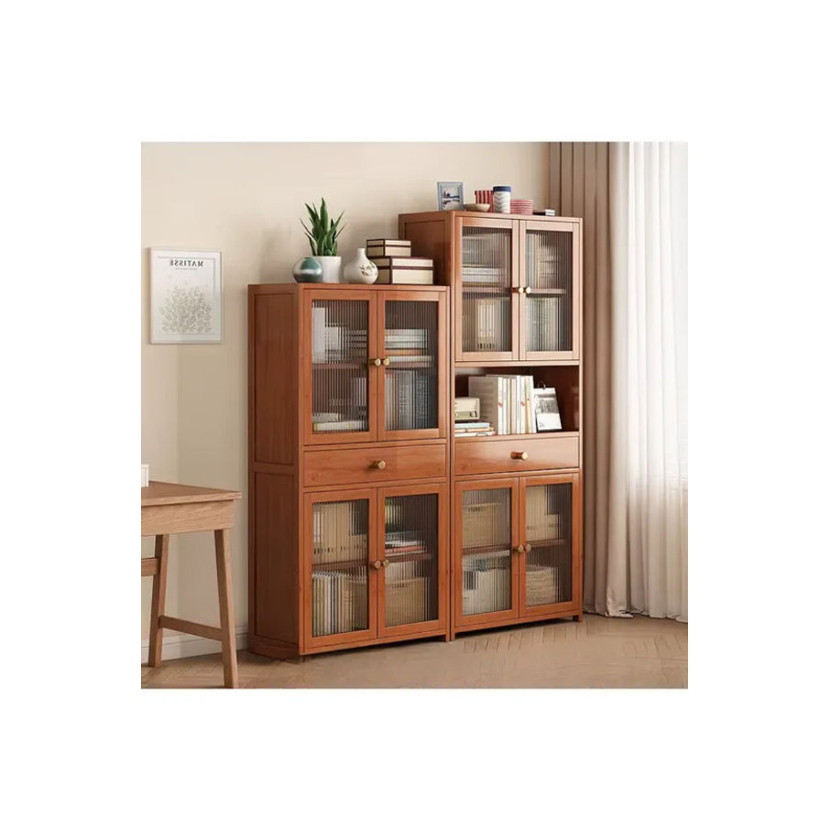 Skandinavischer Teeschrank und Beistellschrank in Braun - Bild 2