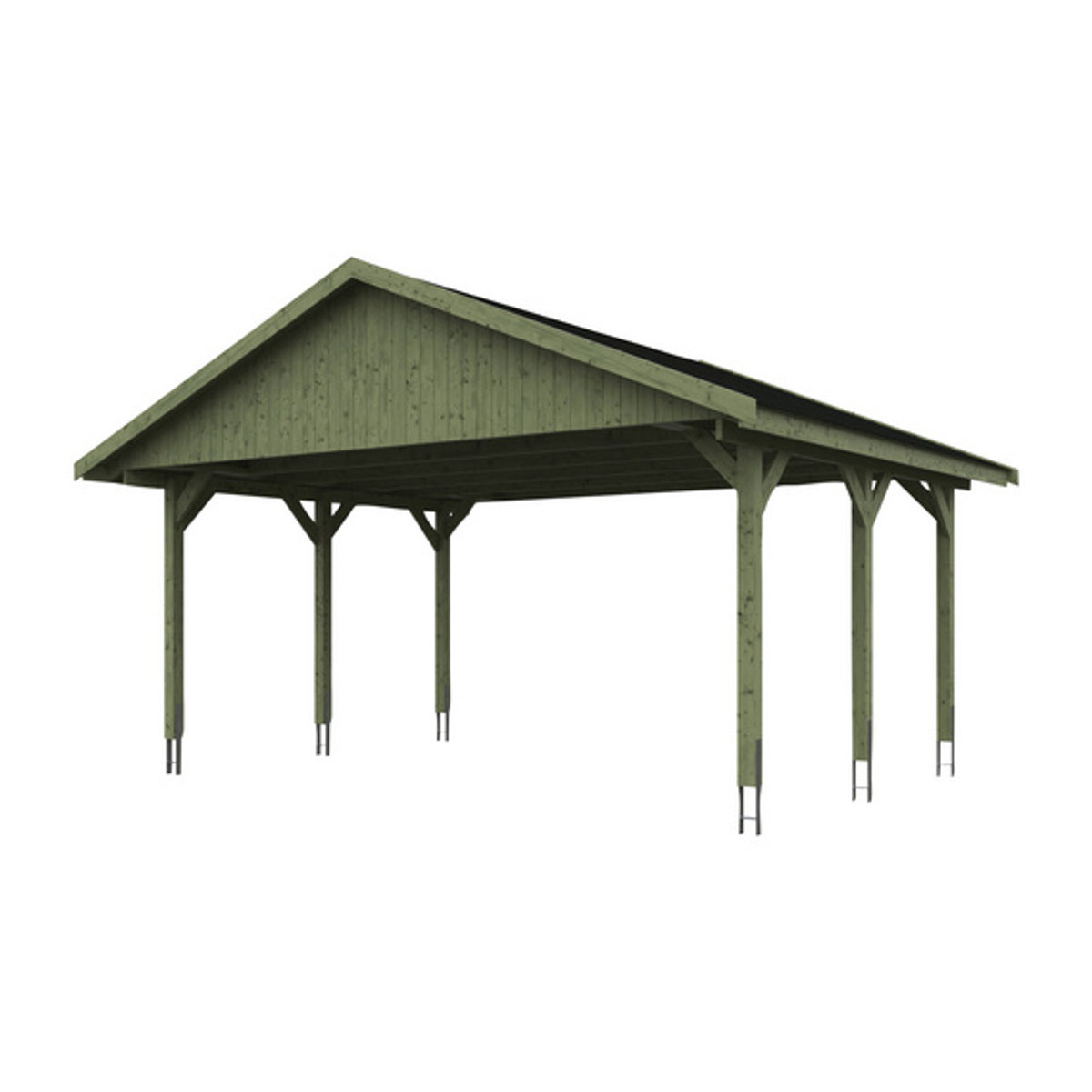 SKANHOLZ Carport Wallgau in Grün, B/T: 620 x 500 cm, Firsthöhe: 354 cm, imprägniert - Bild 2
