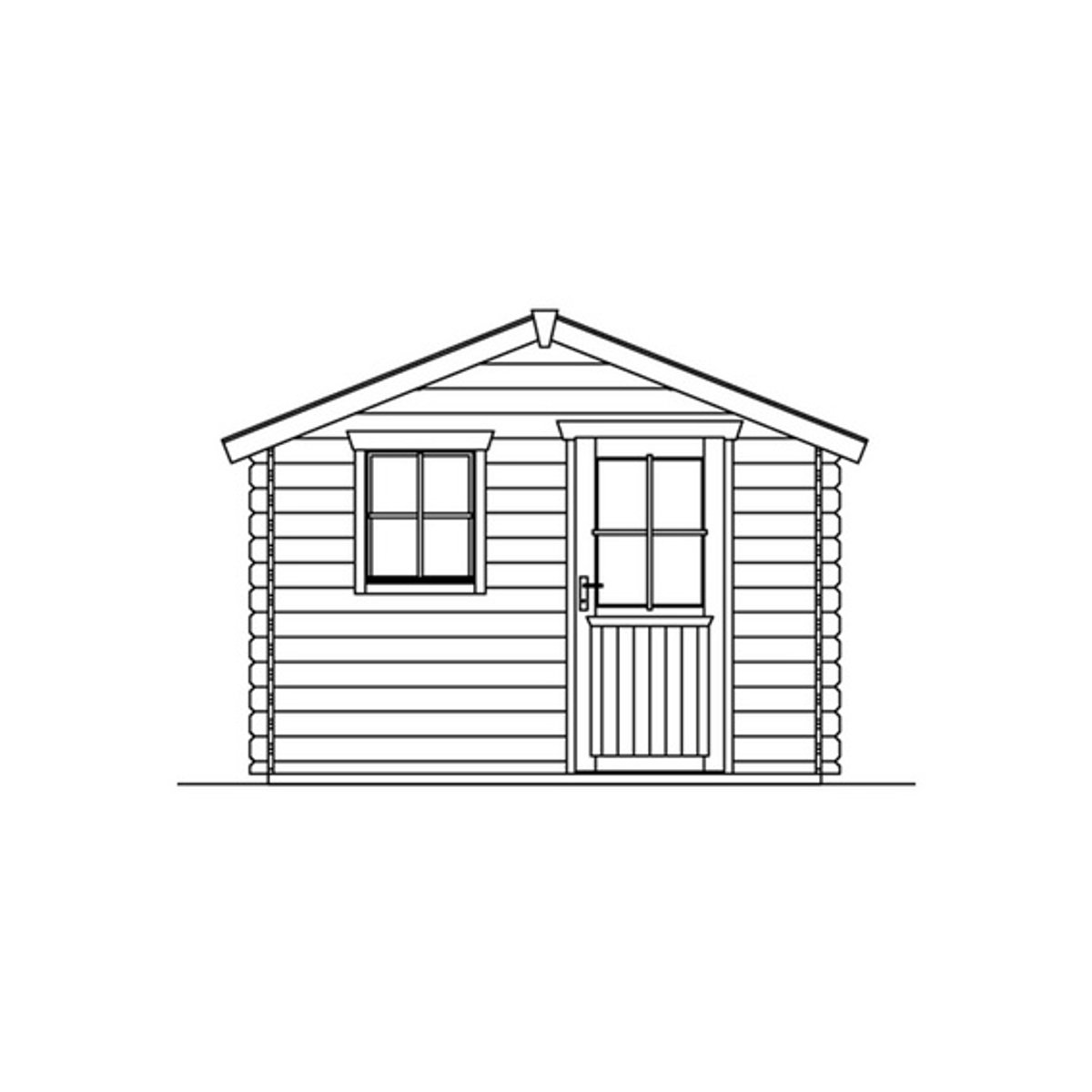 SKANHOLZ Gartenhaus Como aus Holz in Beige, B/H/T: 340 x 256 x 250 cm - Bild 2