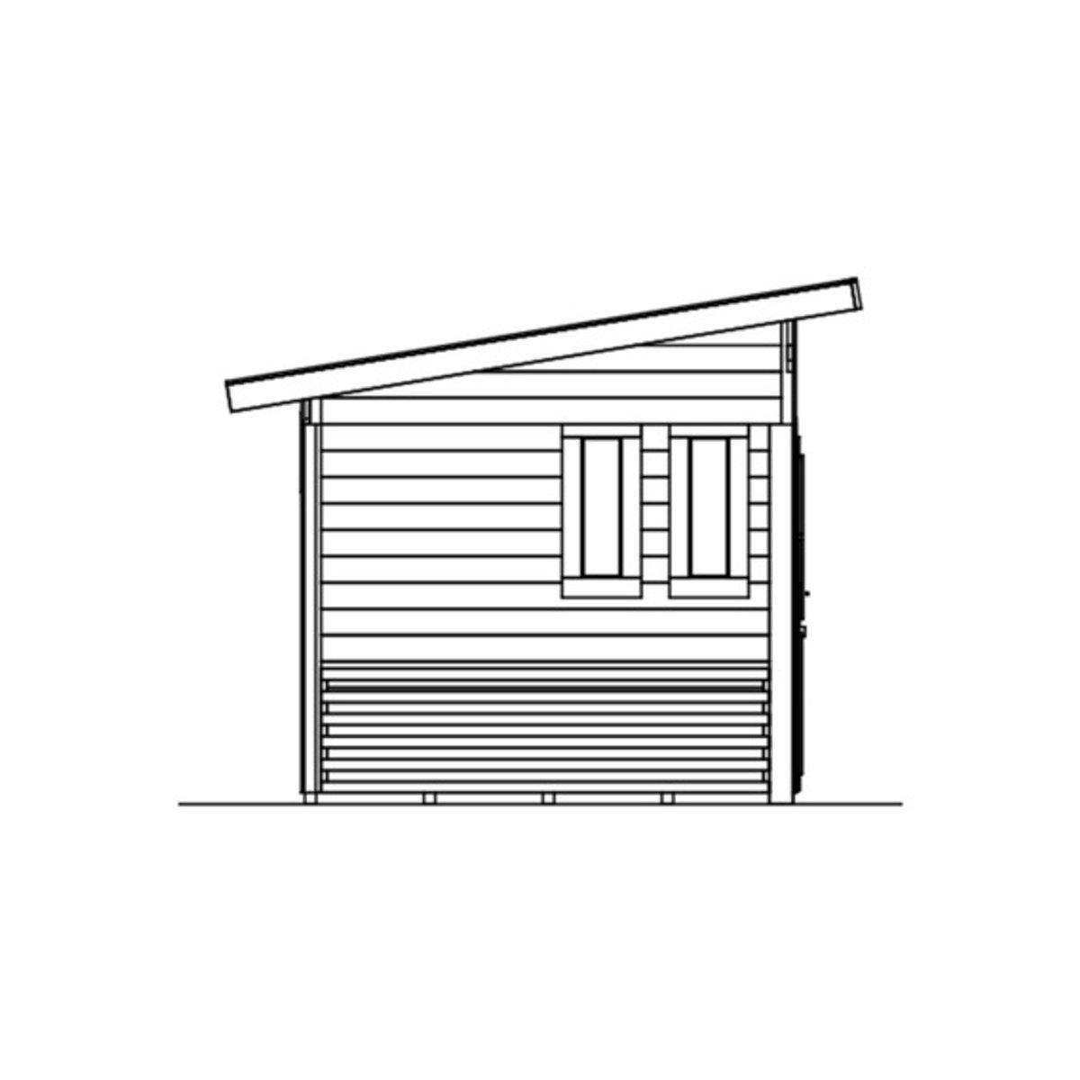 SKANHOLZ Gartenhaus Namur in Beige, B/H/T: 750 x 315 cm - Bild 2