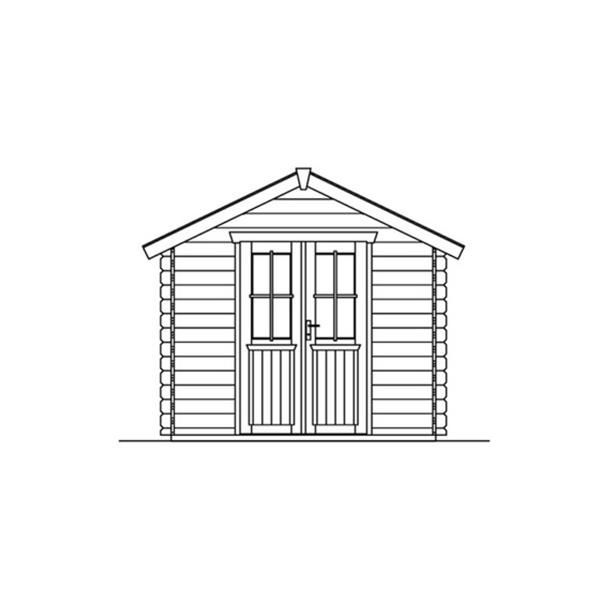 SKANHOLZ Gartenhaus Palma aus Holz in Beige, B/H/T: 280 x 256 x 200 cm - Bild 1