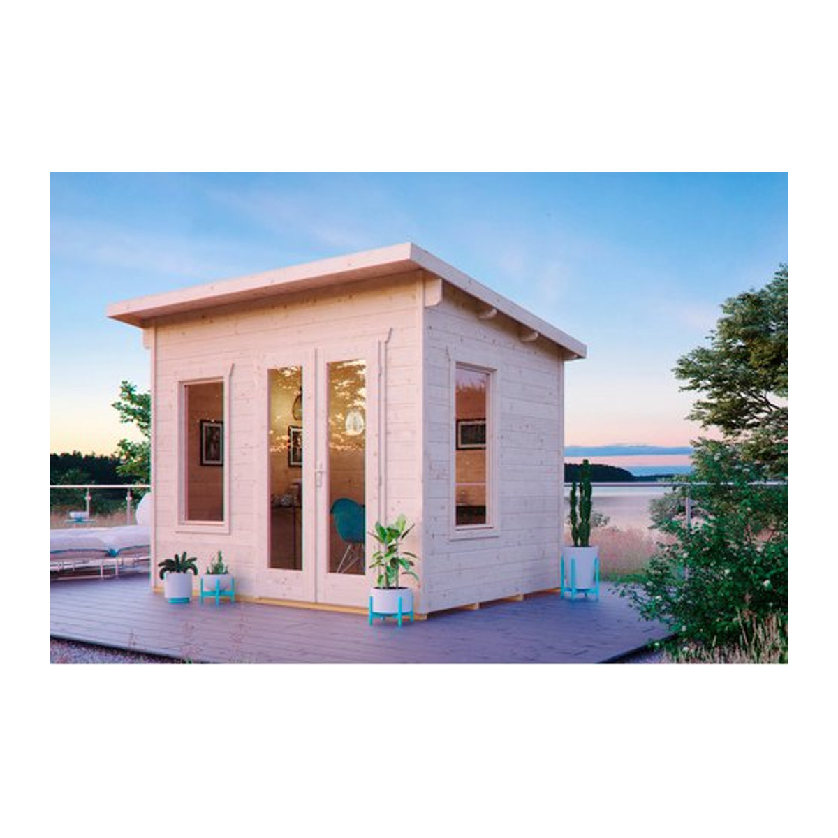 SKANHOLZ Gartenhaus Solna aus Holz in Braun, B/T: 330 x 265 cm - Bild 1